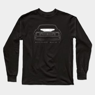 1973 Ford Mustang Mach 1 - front stencil, white Long Sleeve T-Shirt